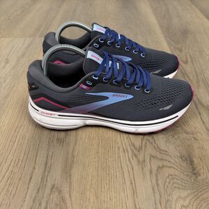 Brooks Ghost 15 Shoes Womens Size 9.5 Blue Pink Running Cushioned 1203801B082